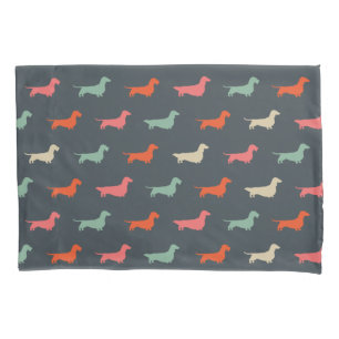 Funda De Cojín Siluetas de Dachshund: Perro viejito de Lover