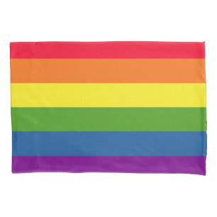 Funda De Cojín Símbolo colorido gay de la bandera del arco iris
