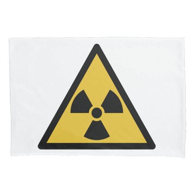 Funda De Cojín Símbolo de advertencia de radiación (peligro radia (Anverso)