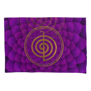 Funda De Cojín Símbolo de Choku Rei del oro en loto