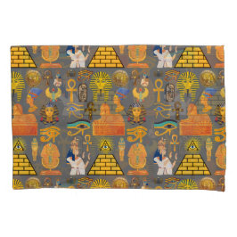 Funda De Cojín Símbolo de patrón jeroglífico egipcio antiguo