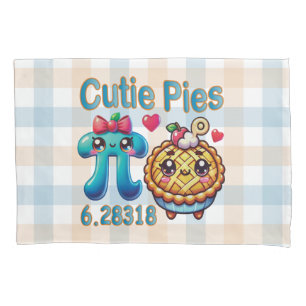 Funda De Cojín Símbolo divertido "Cutie Pies" Cute Pi y Pie Pun