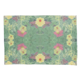 Funda De Cojín Simetría de flores silvestres de La Boca