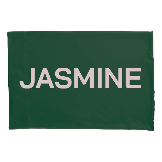 FUNDA DE COJÍN SIMPLE STYLISH MODERN CUSTOMIZED NAME MONOGRAM (Anverso)