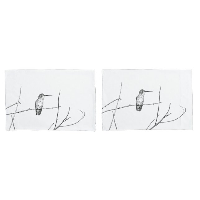 Funda De Cojín Simplemente un colibrí sobre un palo (Anverso - Set)