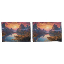 Funda De Cojín Sinfonía de montaña: Una mezcla armoniosa de color