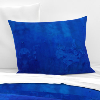 Funda De Cojín Sinfonía de tonos azules profundos patrón tamaño X