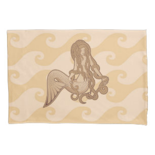 Funda De Cojín Sirena sentada