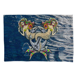 Funda De Cojín Sirenas aferradas - Diseño Náutico para los amante