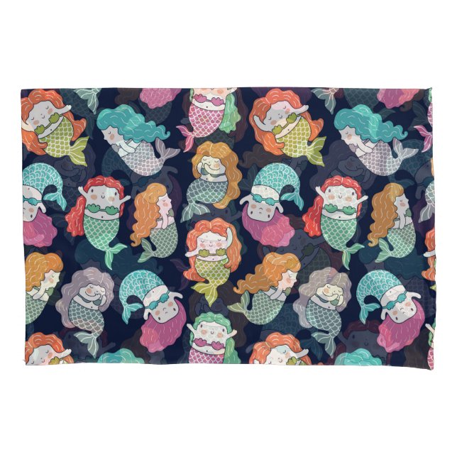 Funda De Cojín Sirenas: un modelo caprichoso y sin costuras. (Anverso)