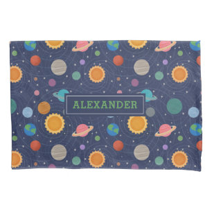 Funda De Cojín Sistema solar con Sol y Planetas Personalizados