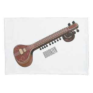 Funda De Cojín Sitar personalizado ilustracion