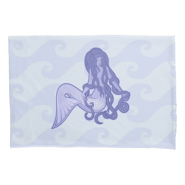 Funda De Cojín Sitting Mermaid Blue (Anverso)