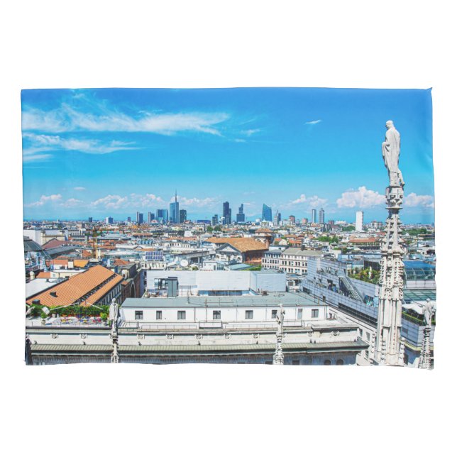 Funda De Cojín Skyline de Milán (Anverso)
