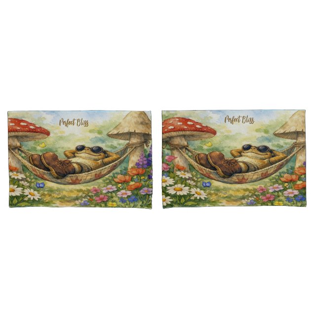Funda De Cojín Sleeping Toad and Mushrooms Pillowcase Set  (Anverso - Set)