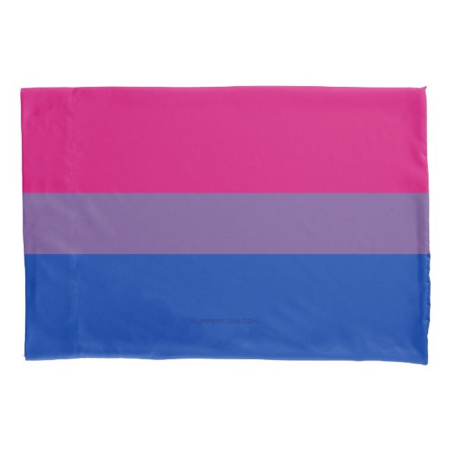 Funda De Cojín SlipperyJoe's Bisexual Pride Flag lavender-pink bl (Anverso)