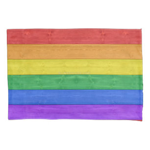 Funda De Cojín SlipperyJoe's clásico arcoíris táctil hecho a mano