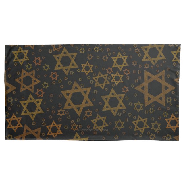 Funda De Cojín SlipperyJoe's estrella de David temática de Hanukk (Anverso)