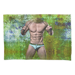 Funda De Cojín SlipperyJoe's hombre adulto muy musculoso sin cami