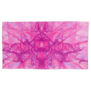 Funda De Cojín SMOKE PINK - Arte fractal moderno y abstracto -