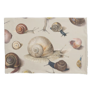 Funda De Cojín Snail Garden Mascota Gastropod Slug Caracoles botá