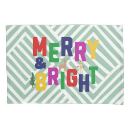 Funda De Cojín Snowman, reno de pino blanco y brillante