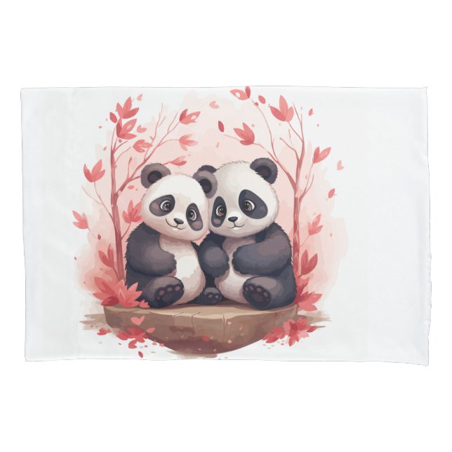 Funda De Cojín So Happy Together Panda par (Anverso)