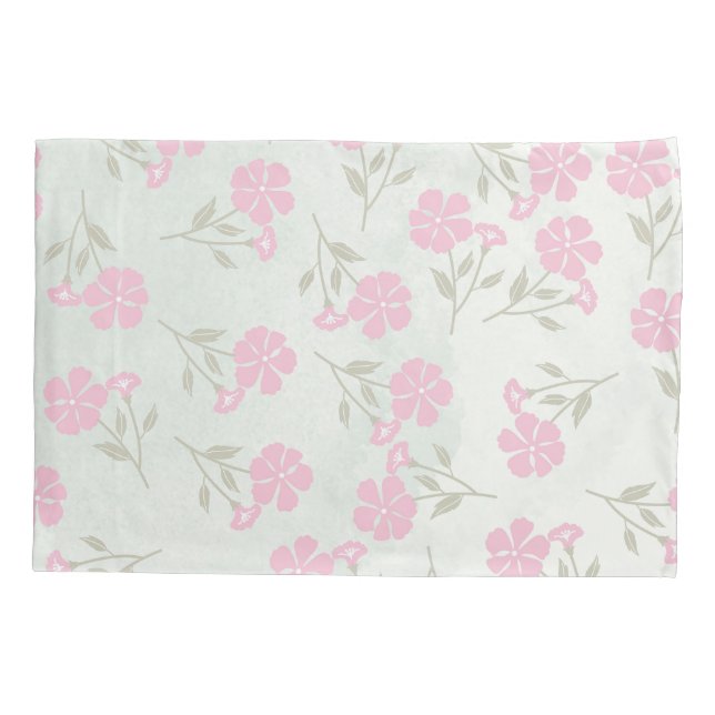 Funda De Cojín Soft Pink Floral Pillowcase (Reverso)