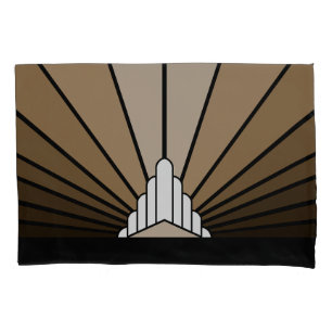 Funda De Cojín Sol Art Déco en bronceado