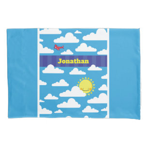 Funda De Cojín Sol, luna y estrellas sonrientes personalizados re