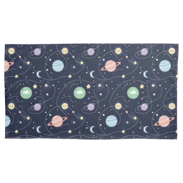 Funda De Cojín Solar System Planets Seamless Pattern (Anverso-izquierdo)