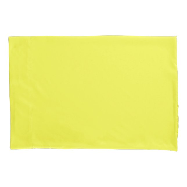 Funda De Cojín Sólido claro amarillo brillante (Anverso)