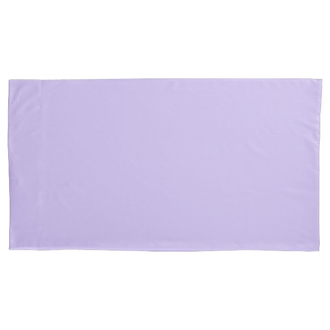Funda De Cojín Sólido Pastel Lilac Purple Pillowcase (Anverso-izquierdo)