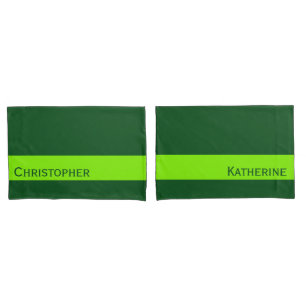 Funda De Cojín SÓLO CADENAS DE COLOR - verde primavera + tu nombr