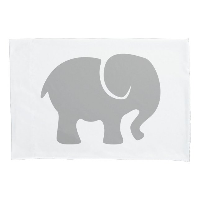 Funda De Cojín Sólo un elefante gris (Anverso)