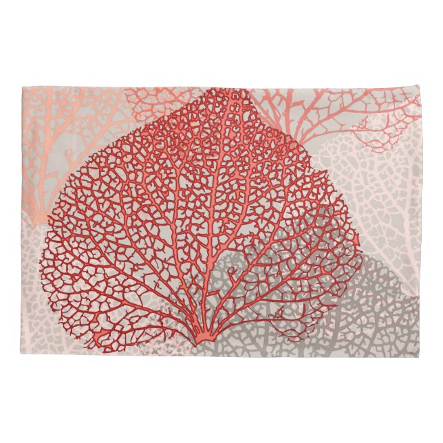 Funda De Cojín Sombra de coral (Reverso)