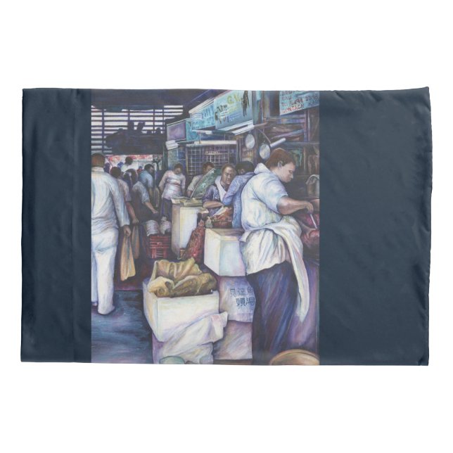 Funda De Cojín Sopa De Cabeza De Pescado, Singapur (Reverso)