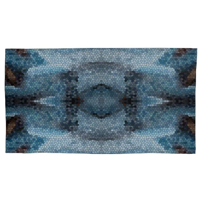 Funda De Cojín Southwest Abstract Mosaic Blue King (Anverso)