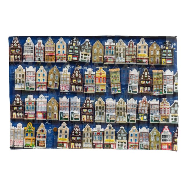 Funda De Cojín souvenirs holandeses, escena de la calle de Amster (Anverso)