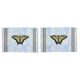 Funda De Cojín Souwest Yellow Swallowtail Butfly Blue Sky