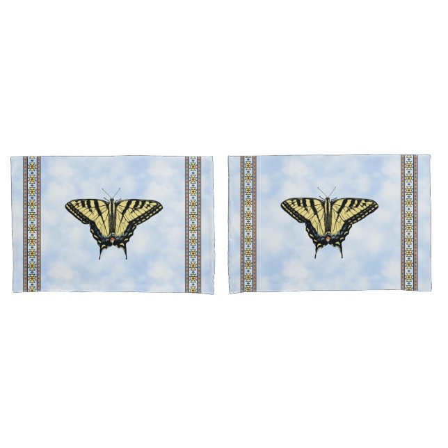Funda De Cojín Souwest Yellow Swallowtail Butfly Blue Sky (Anverso - Set)