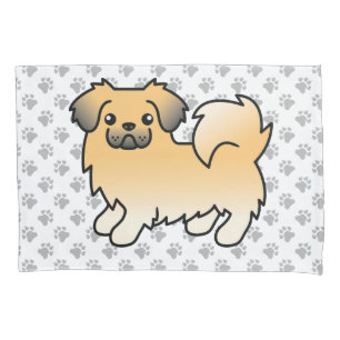 Funda De Cojín Spaniel Tibetano Sable Cervatillo Perro De Dibujos