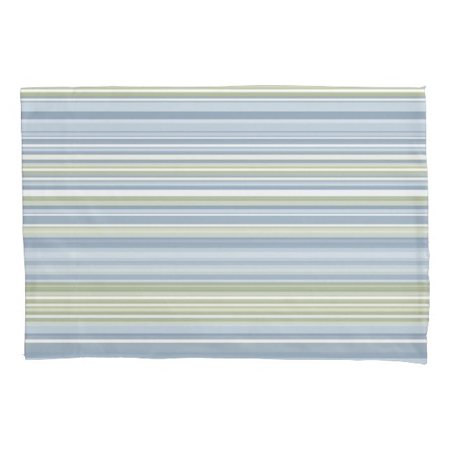 Funda De Cojín Spring Rain and Tropical Blue Stripes (Anverso)