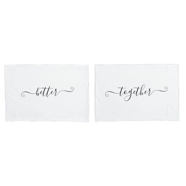 Funda De Cojín Sr. y Sra. Couple Better Together Pillowcase (Anverso - Set)