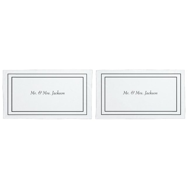 Funda De Cojín Sr. y Sra. Pillowcase (Anverso - Set)