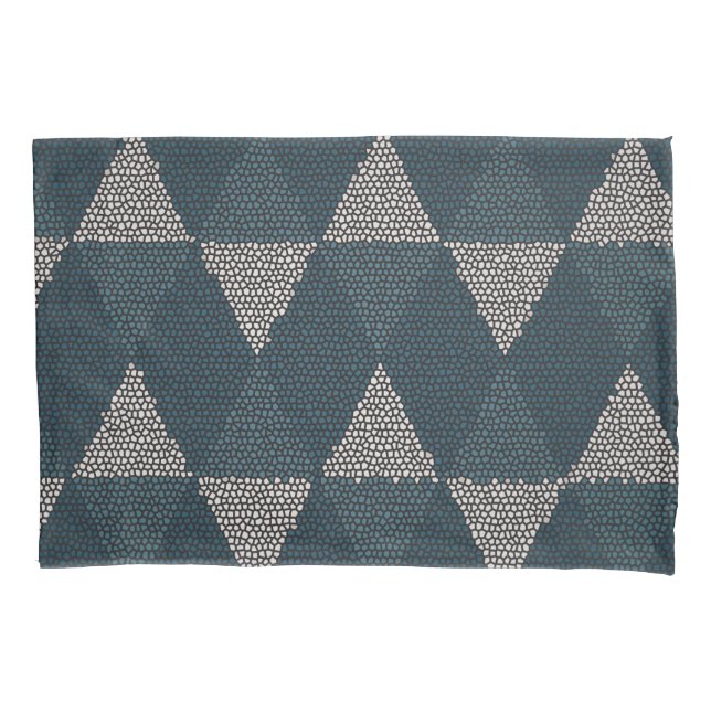 Funda De Cojín Stained Glass Blue Diamond (Anverso)