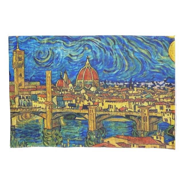 Funda De Cojín Starry Starry Night Florence Italia (Anverso)