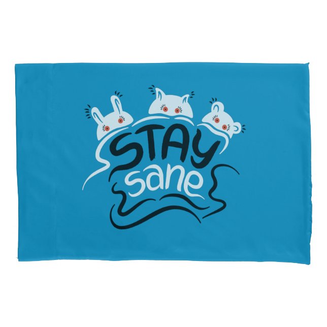 Funda De Cojín Stay Sane Funny Madness Typography (Anverso)