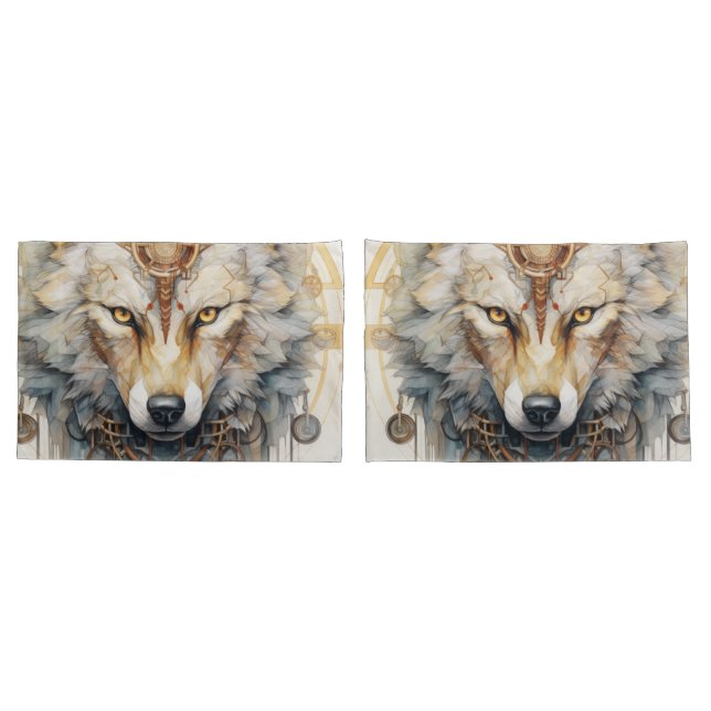 Funda De Cojín Steamshadow Steampunk Wolf (Reverso-Set)