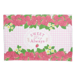 Funda De Cojín Strawberry Pink Gingham